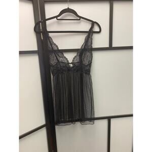 lingerie black baby doll lace size M